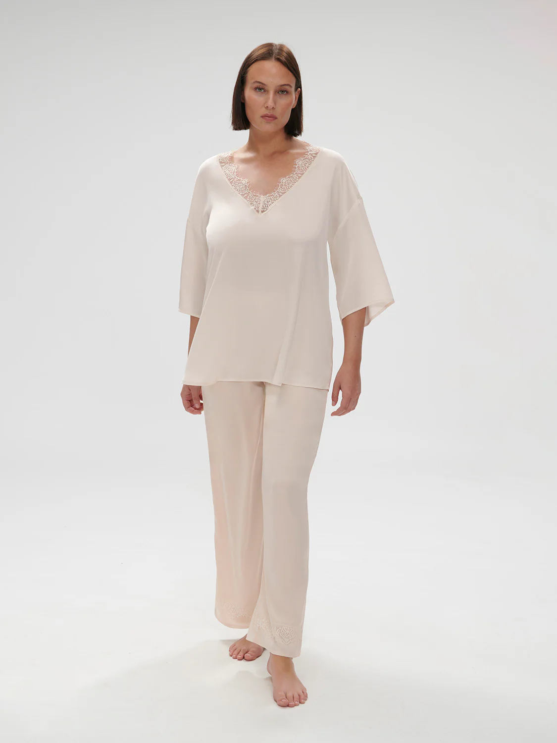 3/4 Sleeve Top - Sakura pink - Image 9