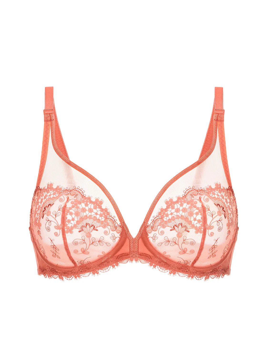 Full cup plunge bra - Ginger Pink - Image 11