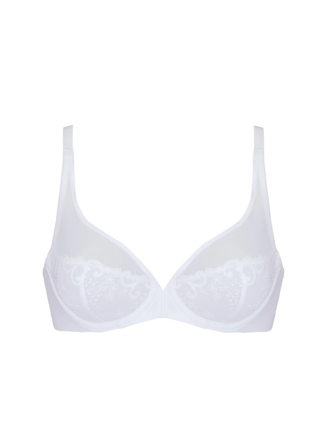 Full cup plunge bra - White - Image 4