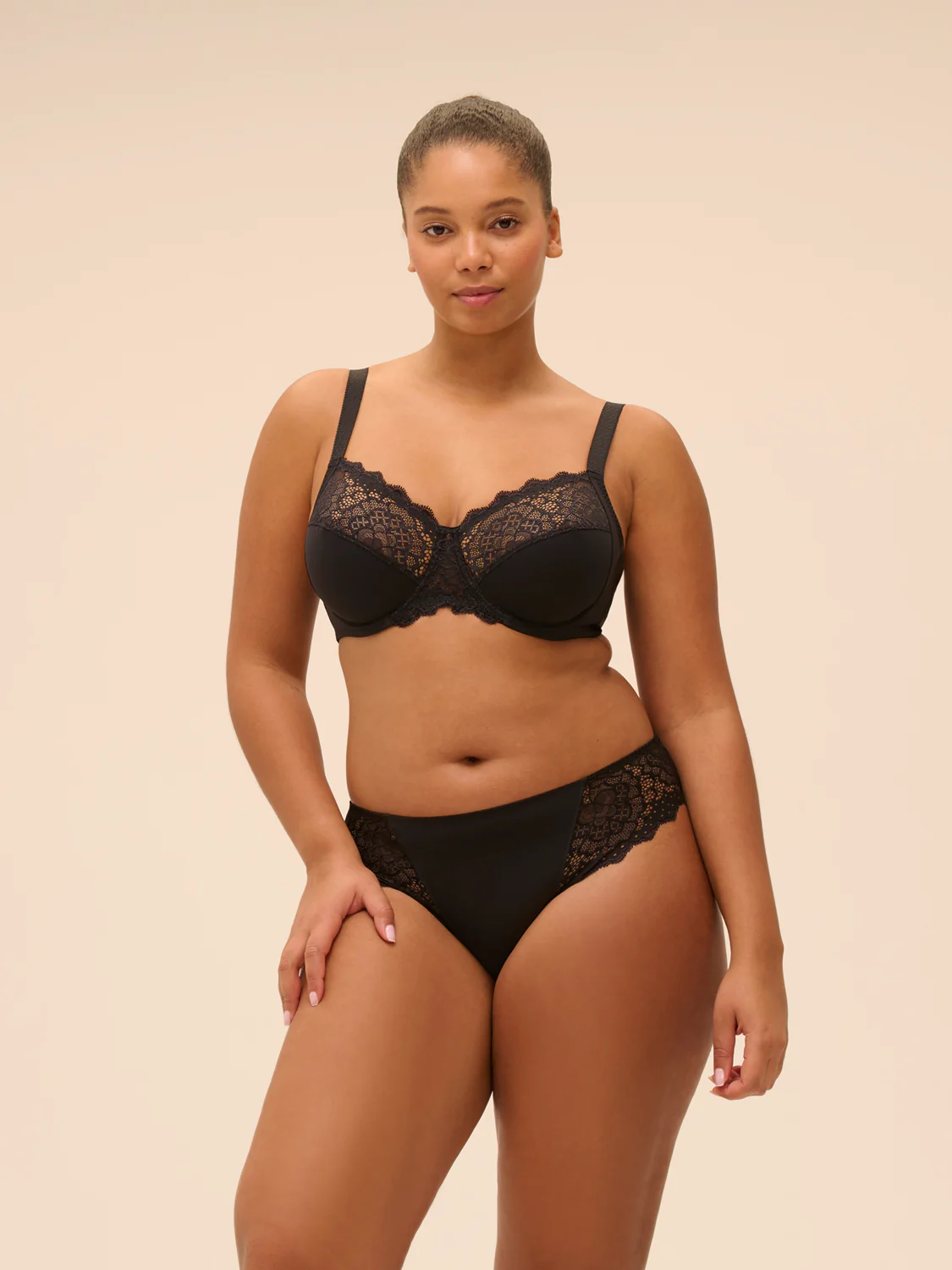 Full cup support bra - Black - Image 5