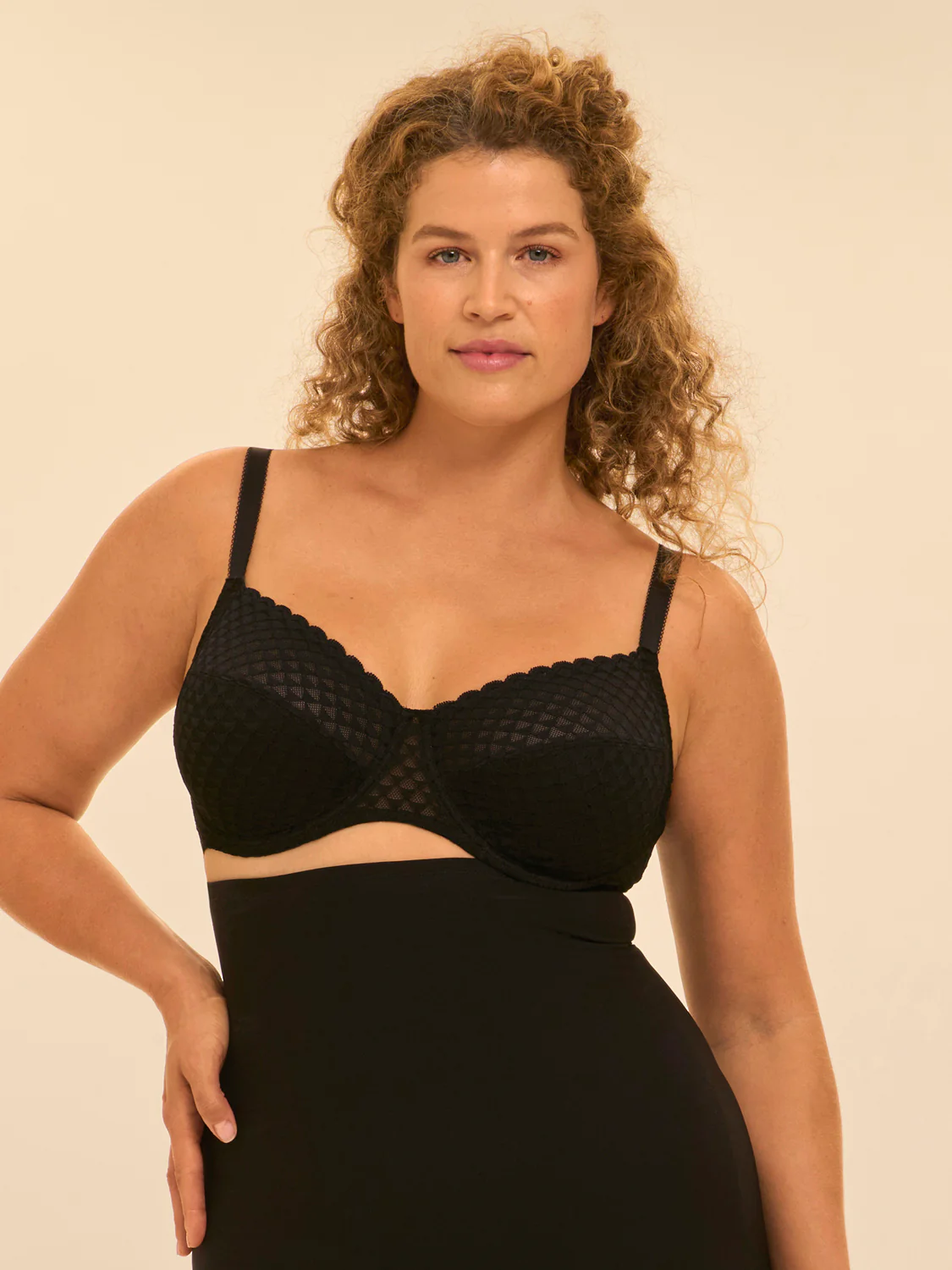 Full cup support bra - Black
