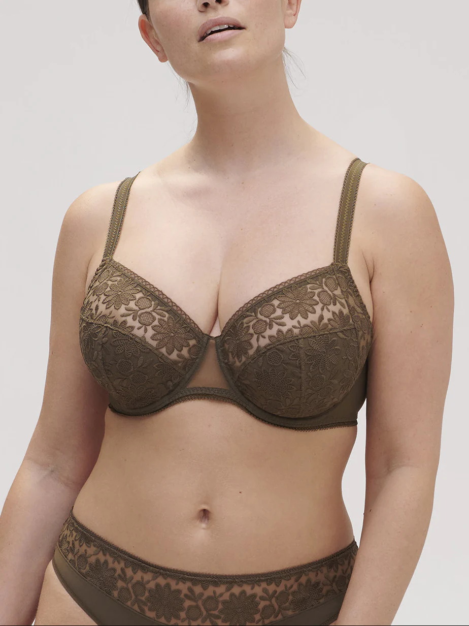 Full cup support bra - Nomad Green
