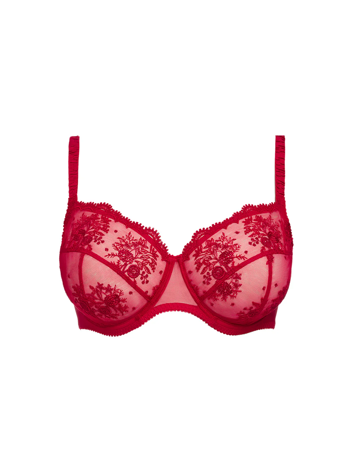 Full cup support bra - Opera Red - Image 5