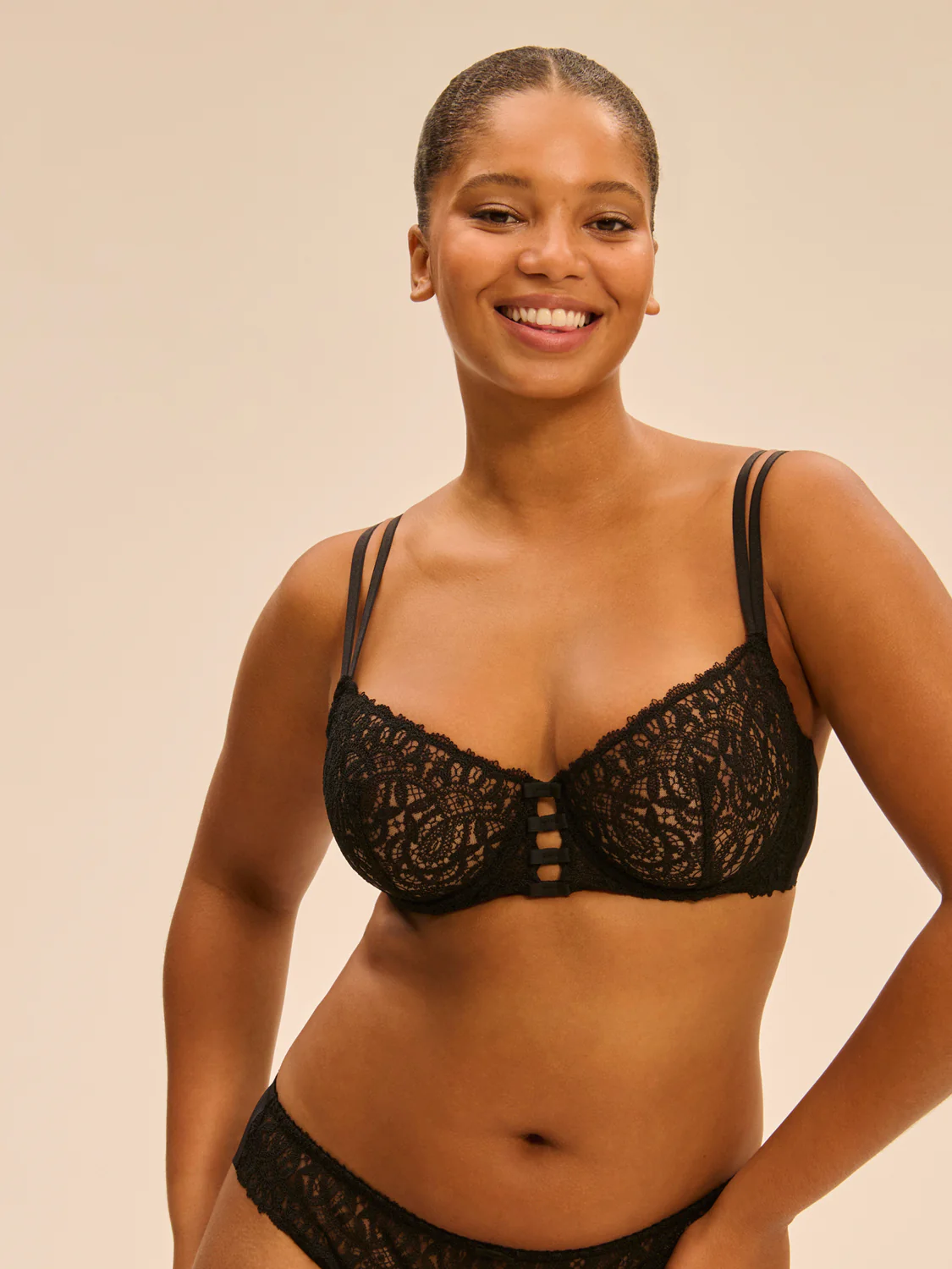 Half cup bra - Black - Image 8