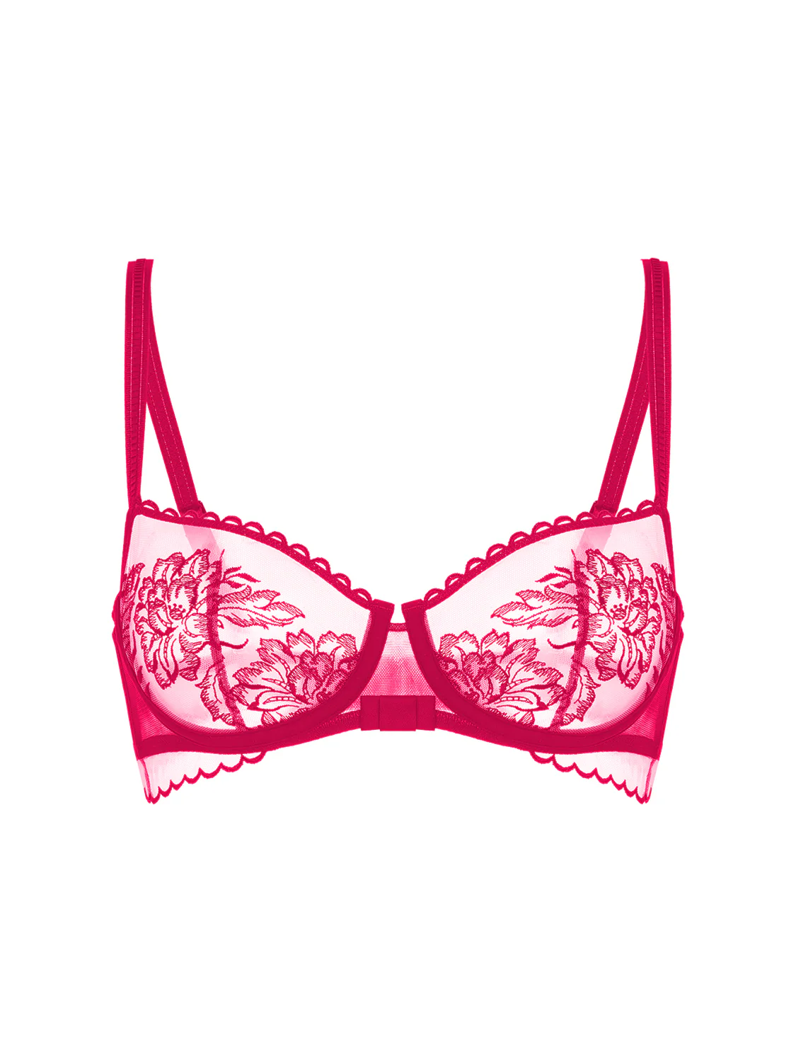Half cup bra - Cranberry - Image 15
