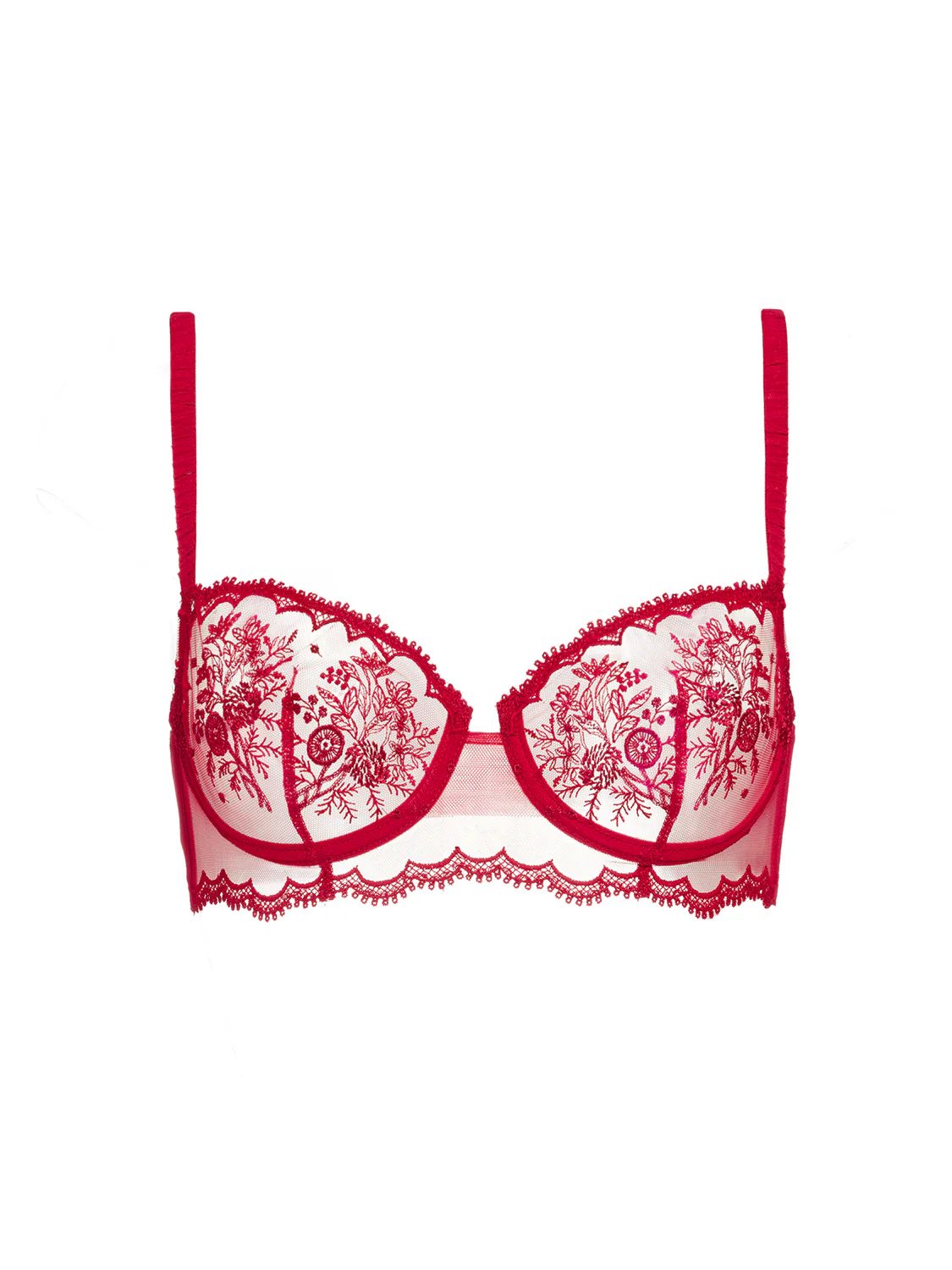 Half cup bra - Opera Red - Image 5