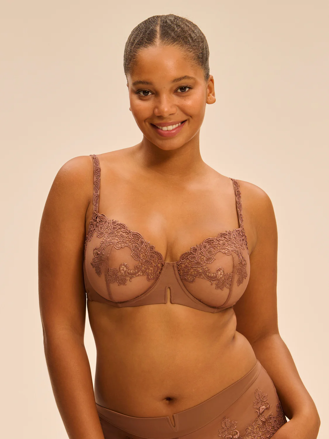 Half cup bra - Tender Brown - Image 7