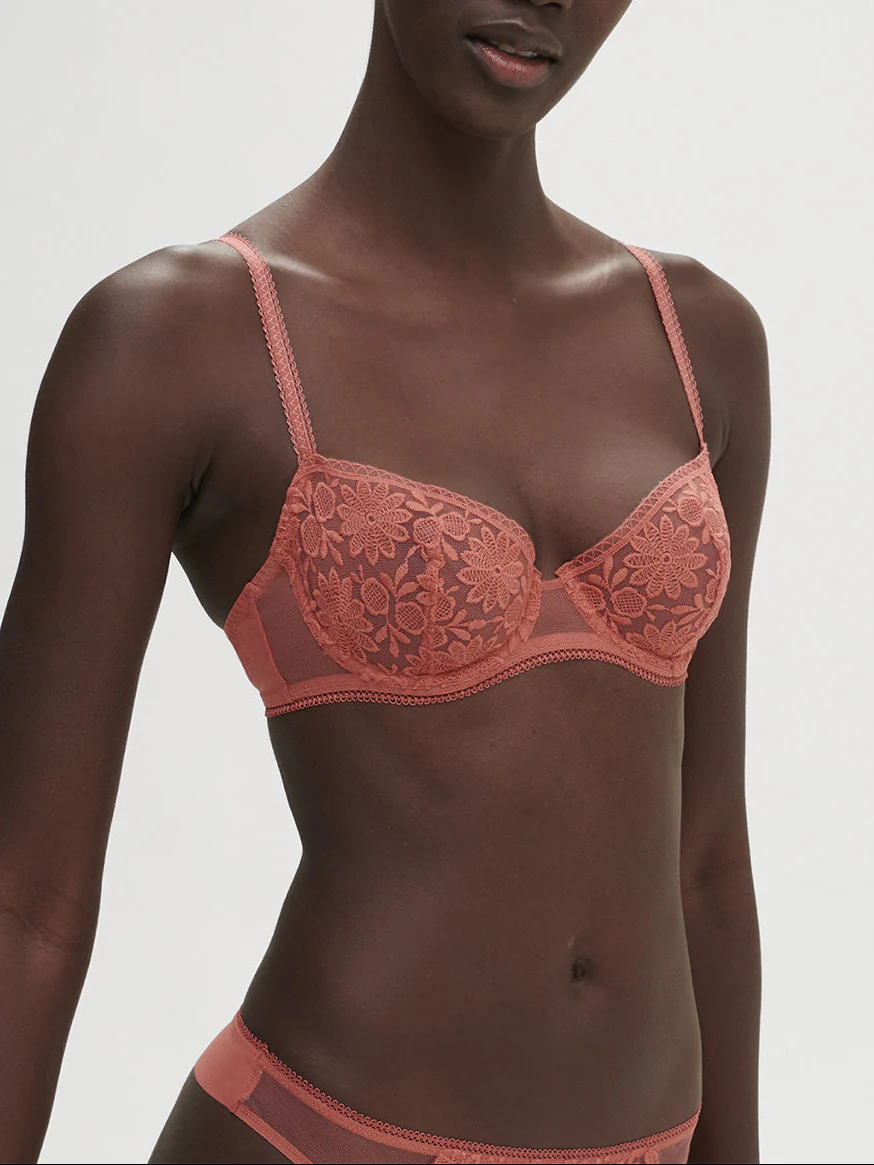 Half cup bra - Texas Pink