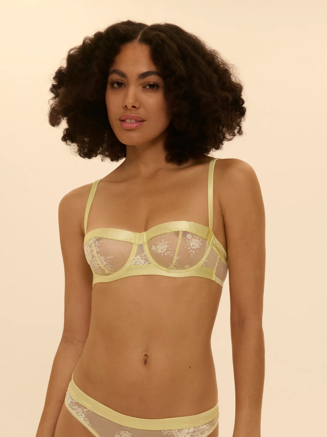 Half cup bra - Yellow Lemonade - Image 3