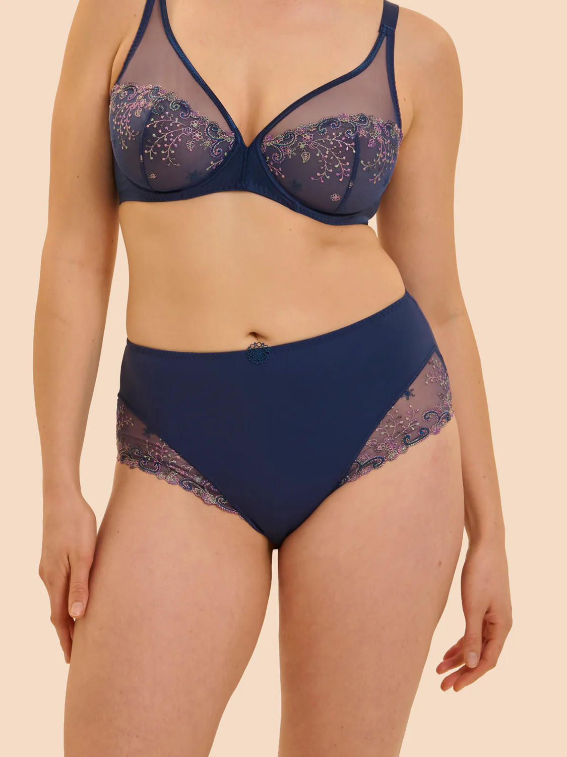 High-waist brief - Rainbow Blue