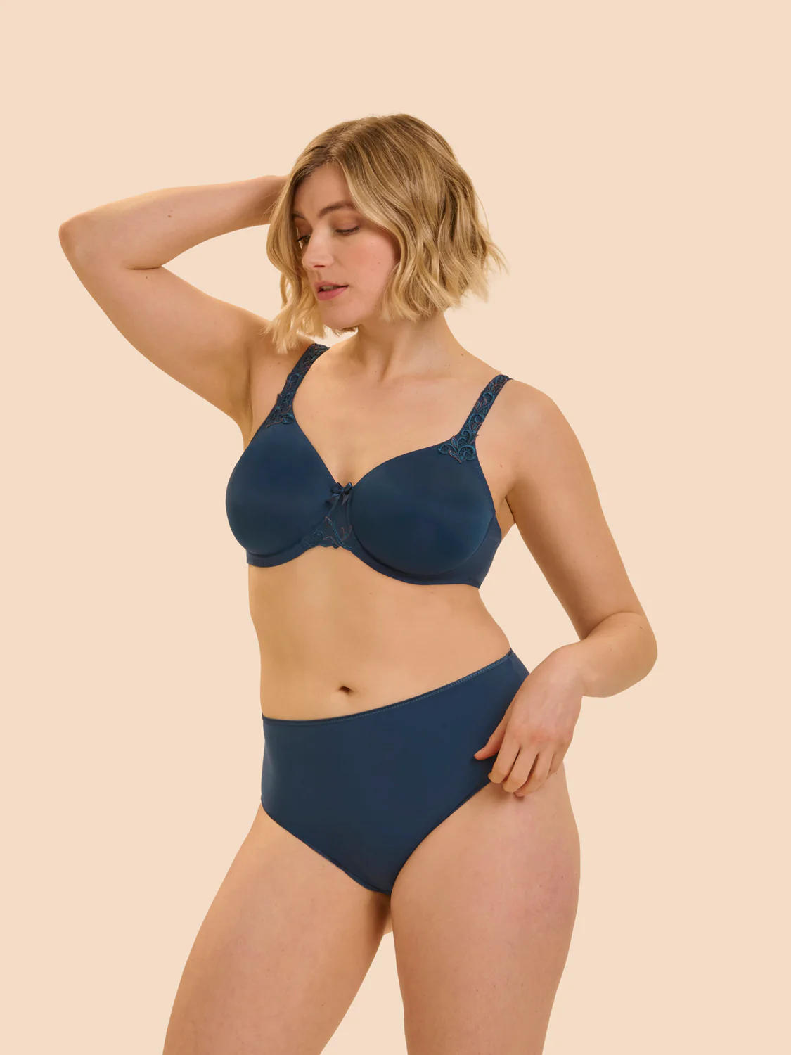 High waist slip - Petrol blue - Image 3