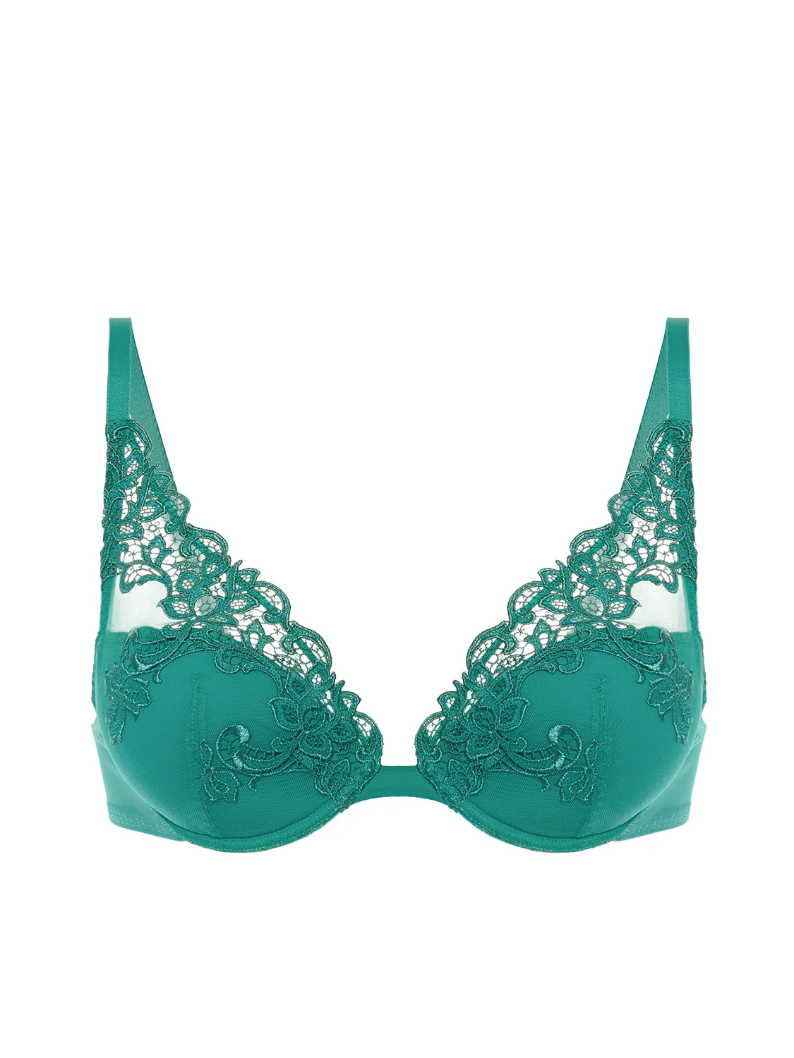 Plunging push-up bra - Garden Green - Image 6