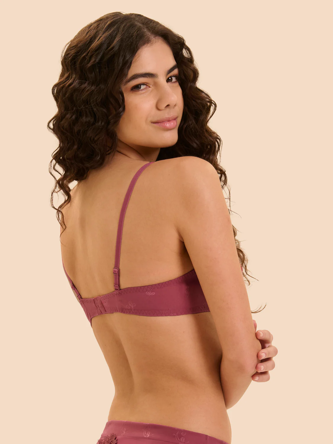 Plunging push-up bra - Rose sandalwood - Image 3