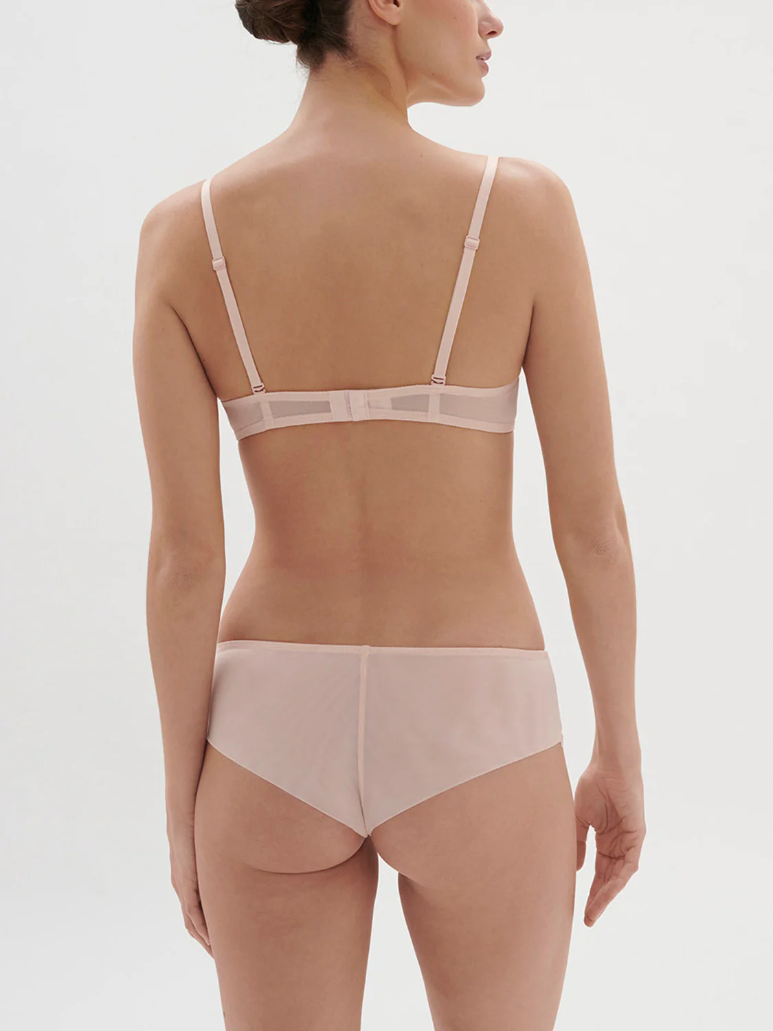 Plunging underwired bra - Petal Powder - Image 3