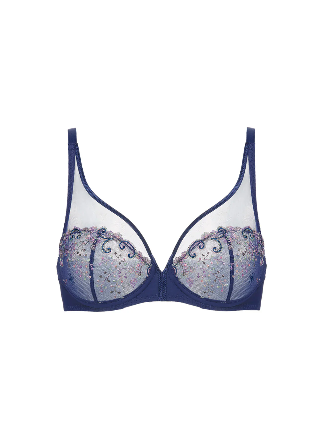 Plunging underwired bra - Rainbow Blue - Image 8