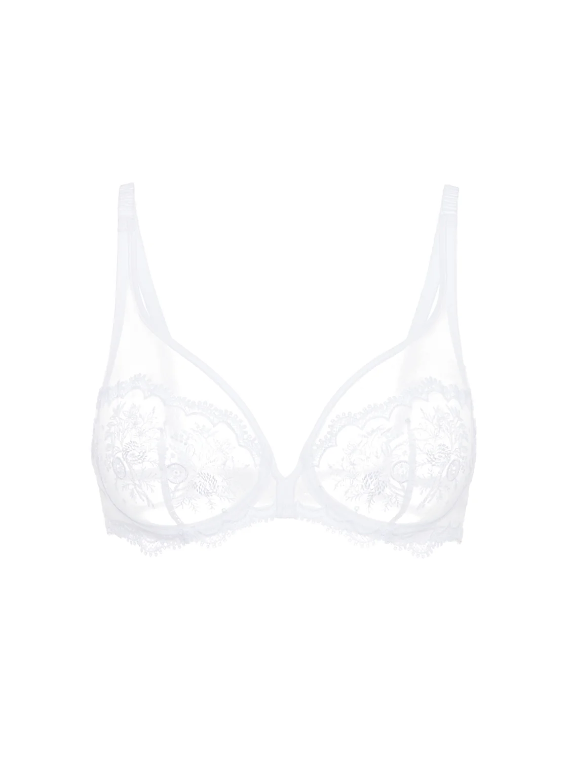 Plunging underwired bra - White - Image 4