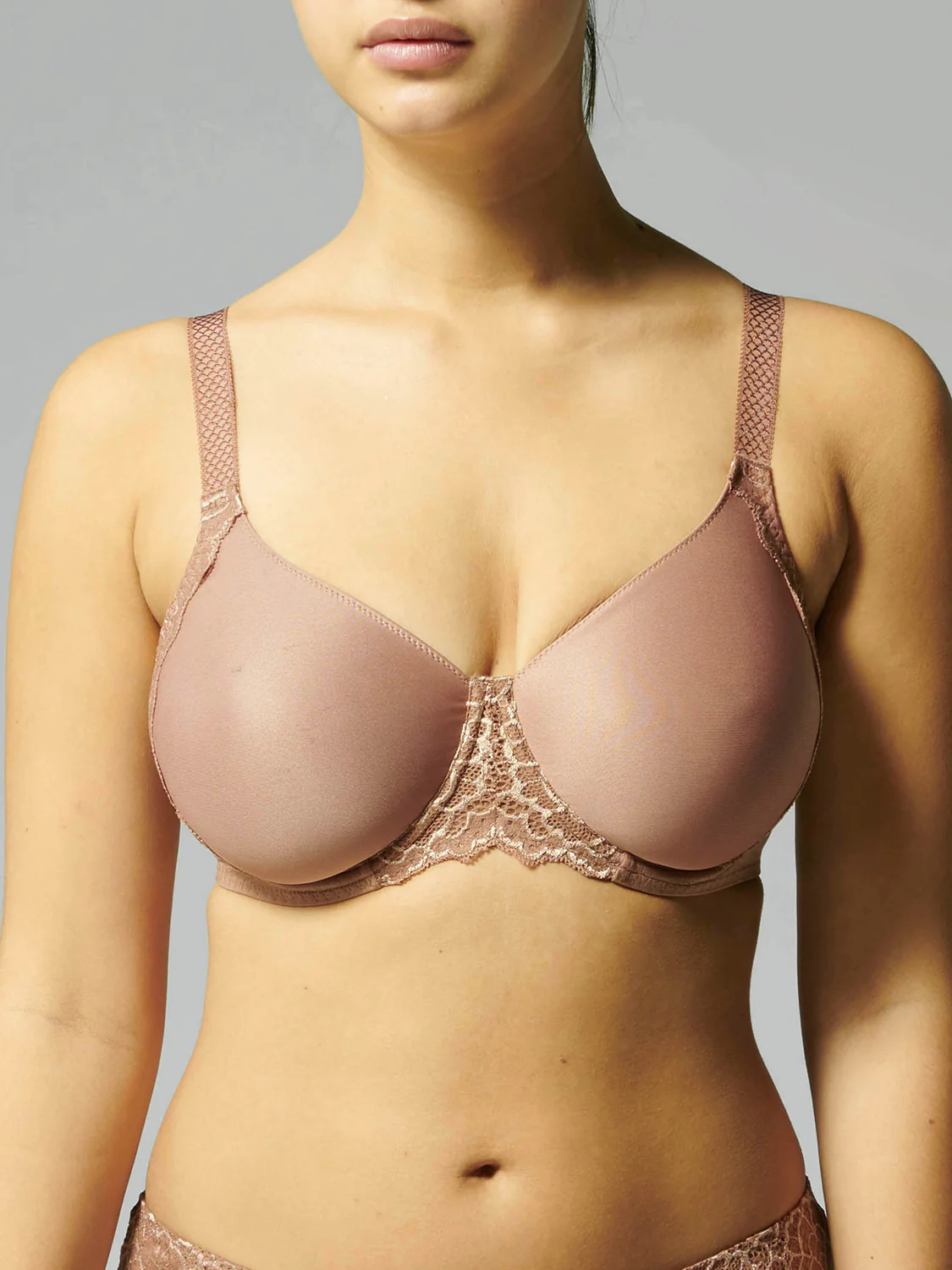 Rigid moulded bra - Coco brown