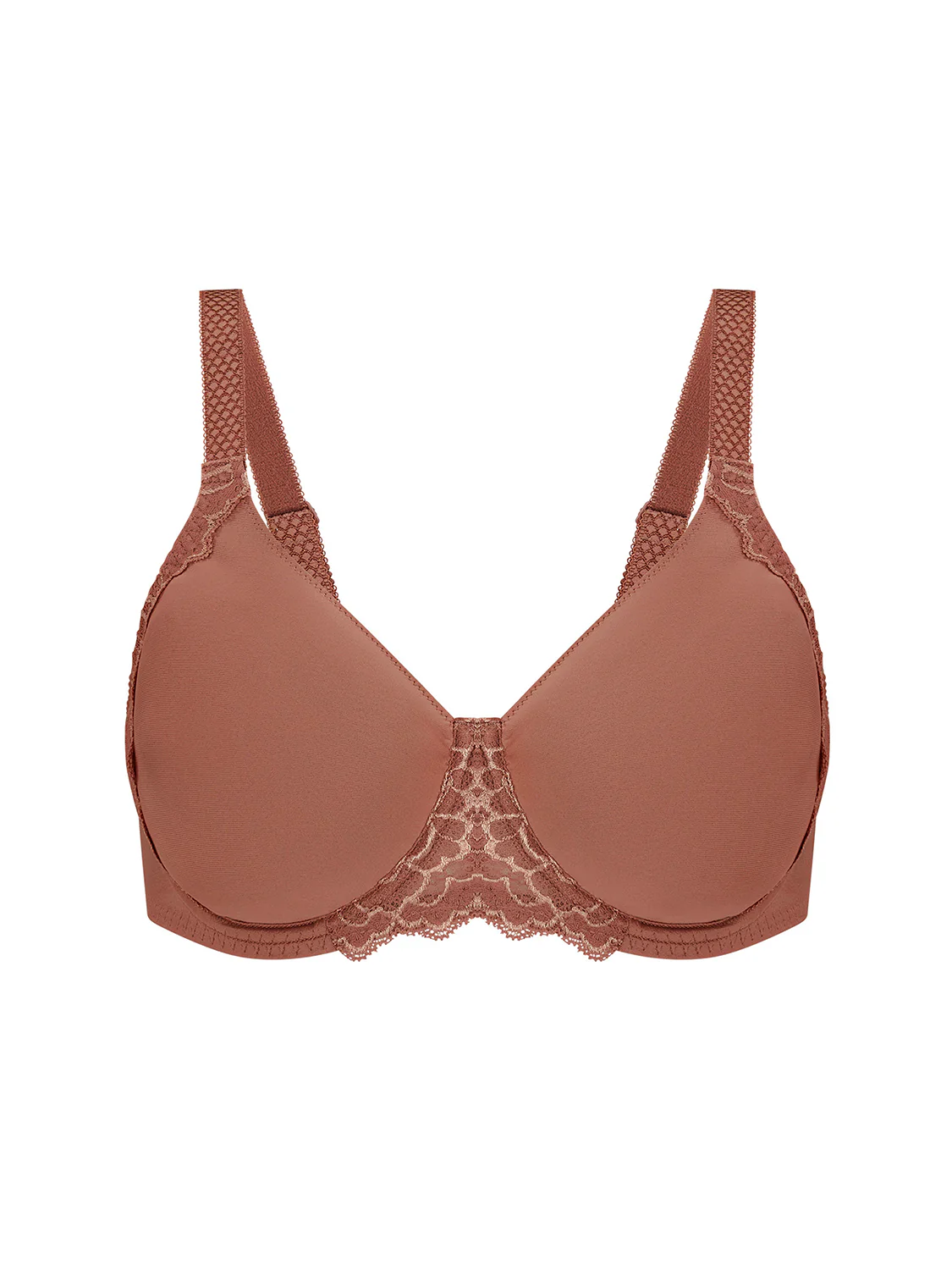 Rigid moulded bra - Coco brown - Image 4