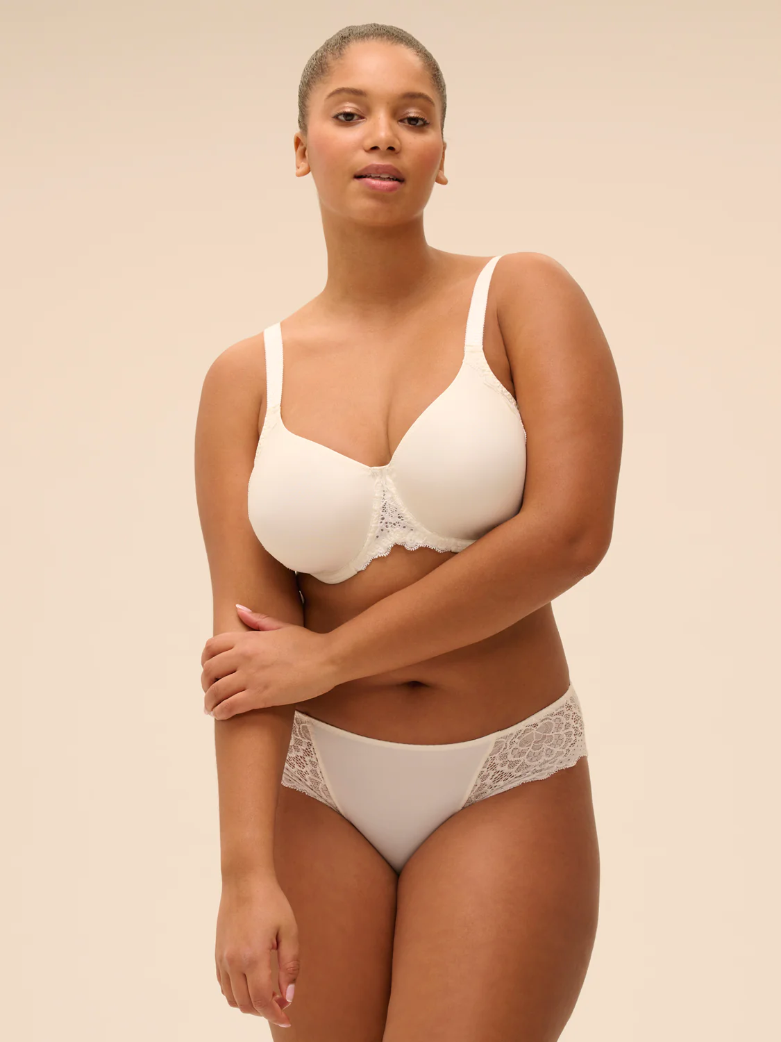 Rigid moulded bra - Natural - Image 4