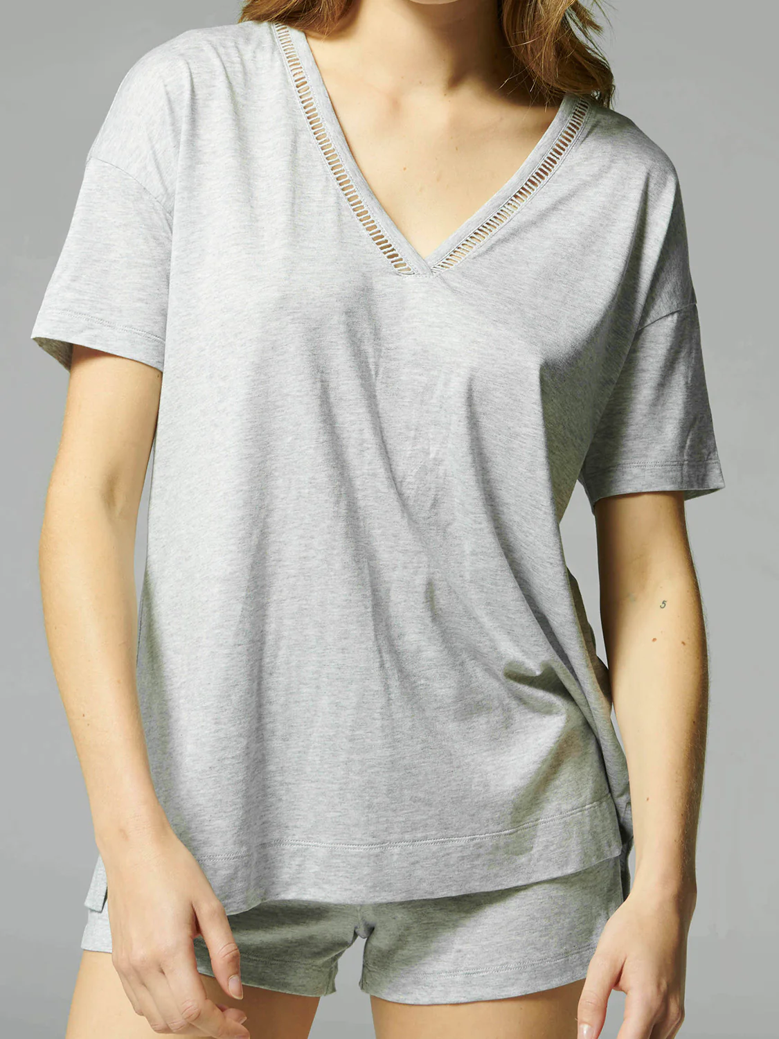 Short Sleeve Top - Mineral grey - Image 3