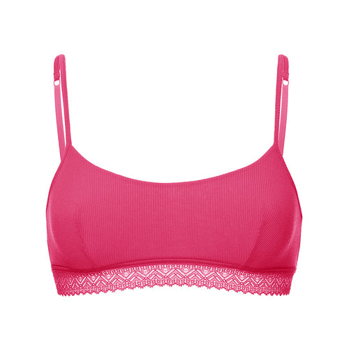Soft cup triangle bra - Fuschia - Image 7