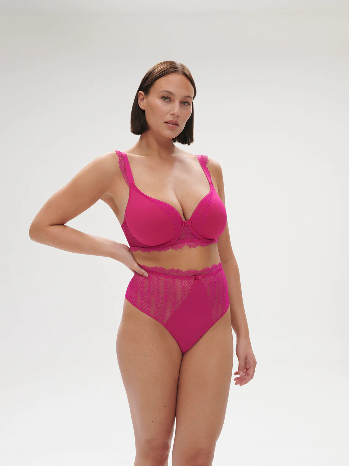 Spacer plunge bra - Hibiscus Pink - Image 8