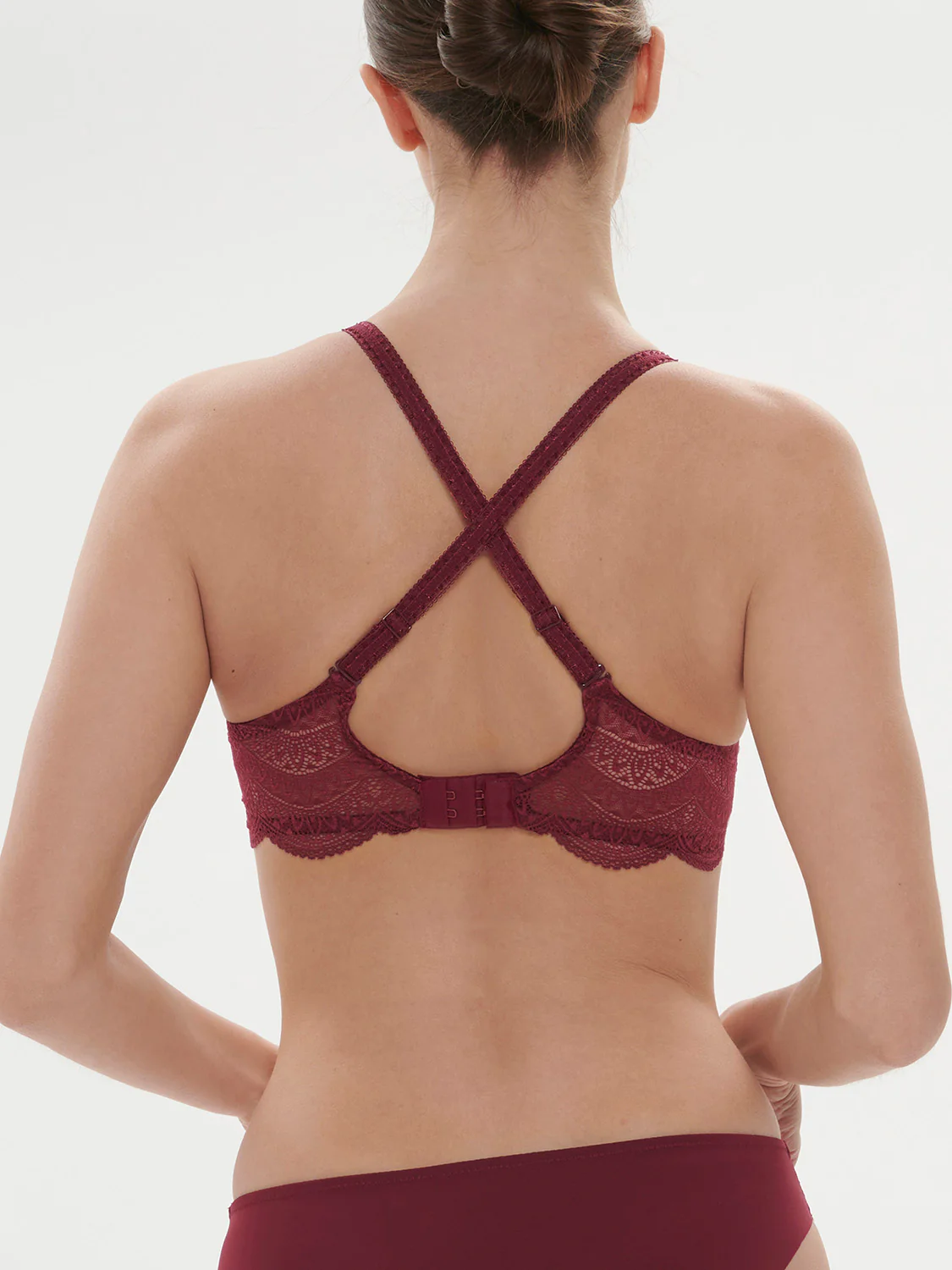 Squared neckline spacer bra - Spinel Red - Image 4