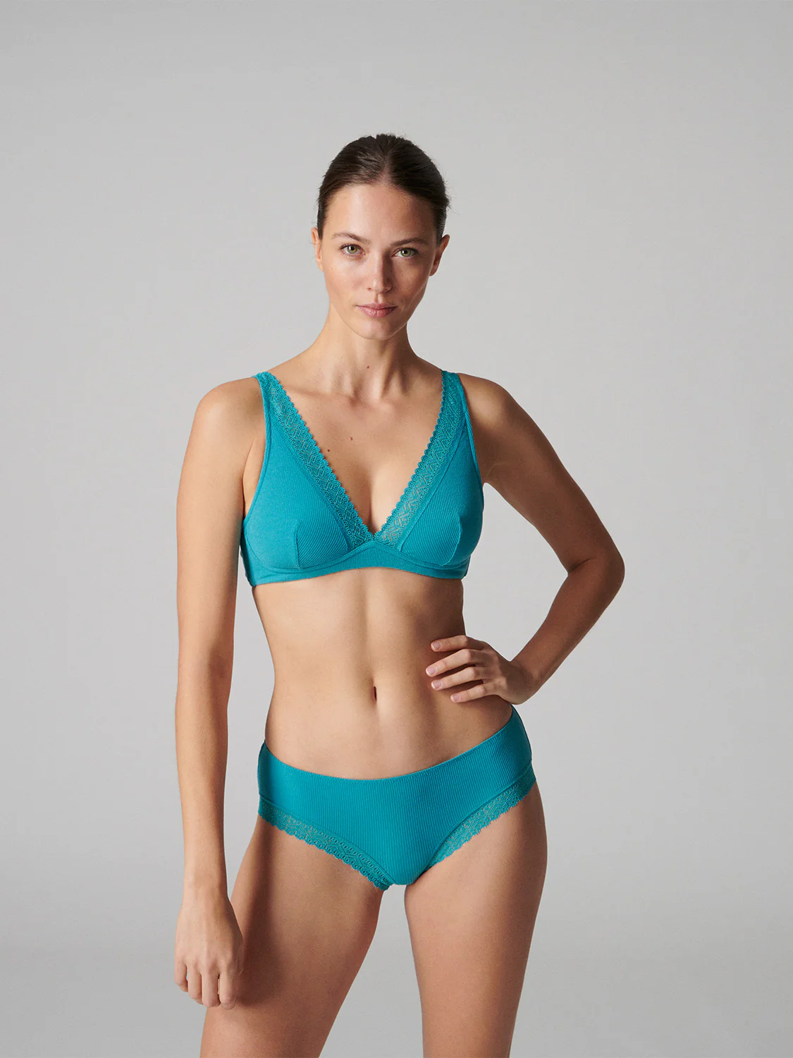 Structured wireless bra - Saline Blue - Image 2