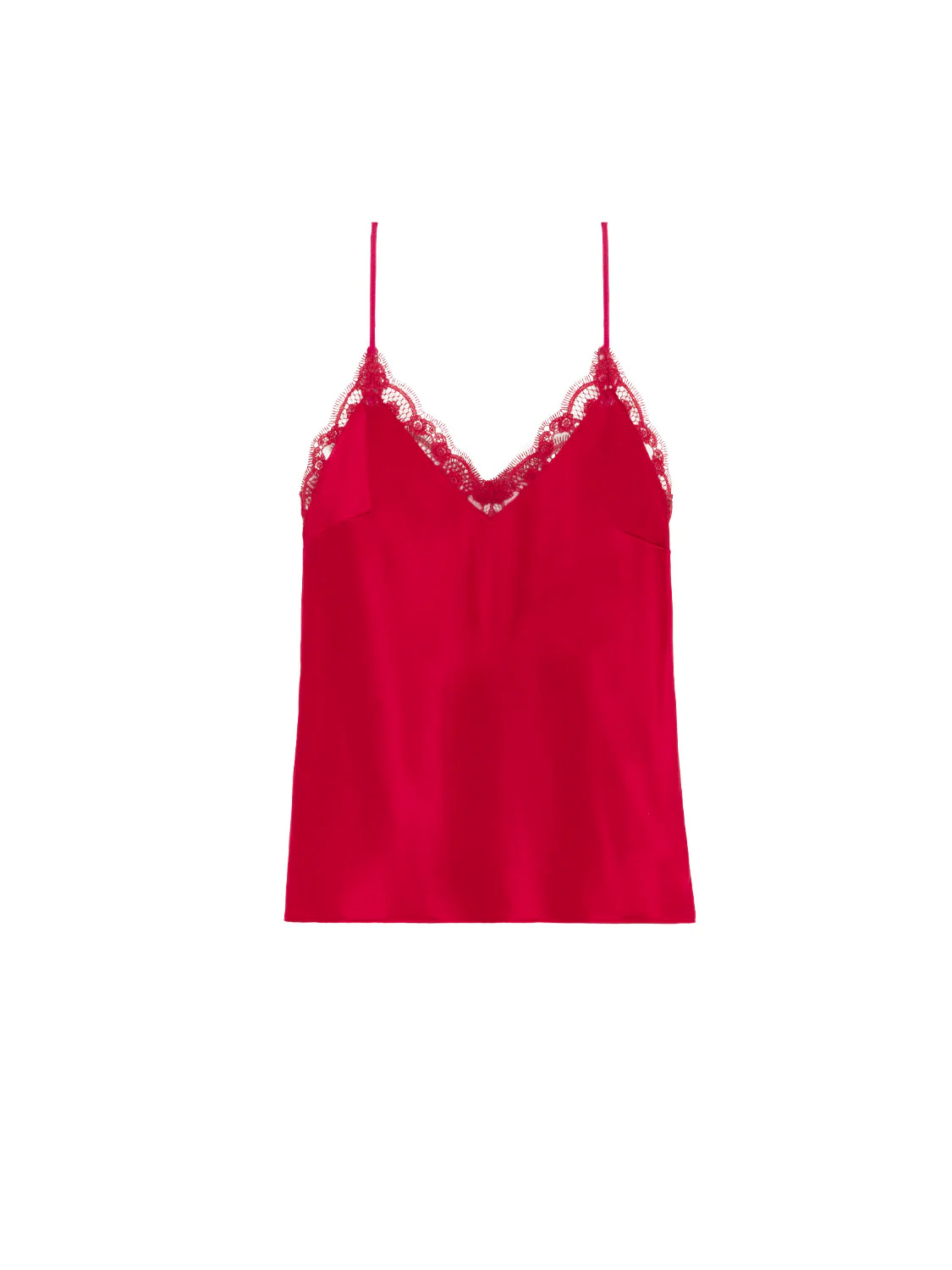 Top with embroidery - Opera Red - Image 4