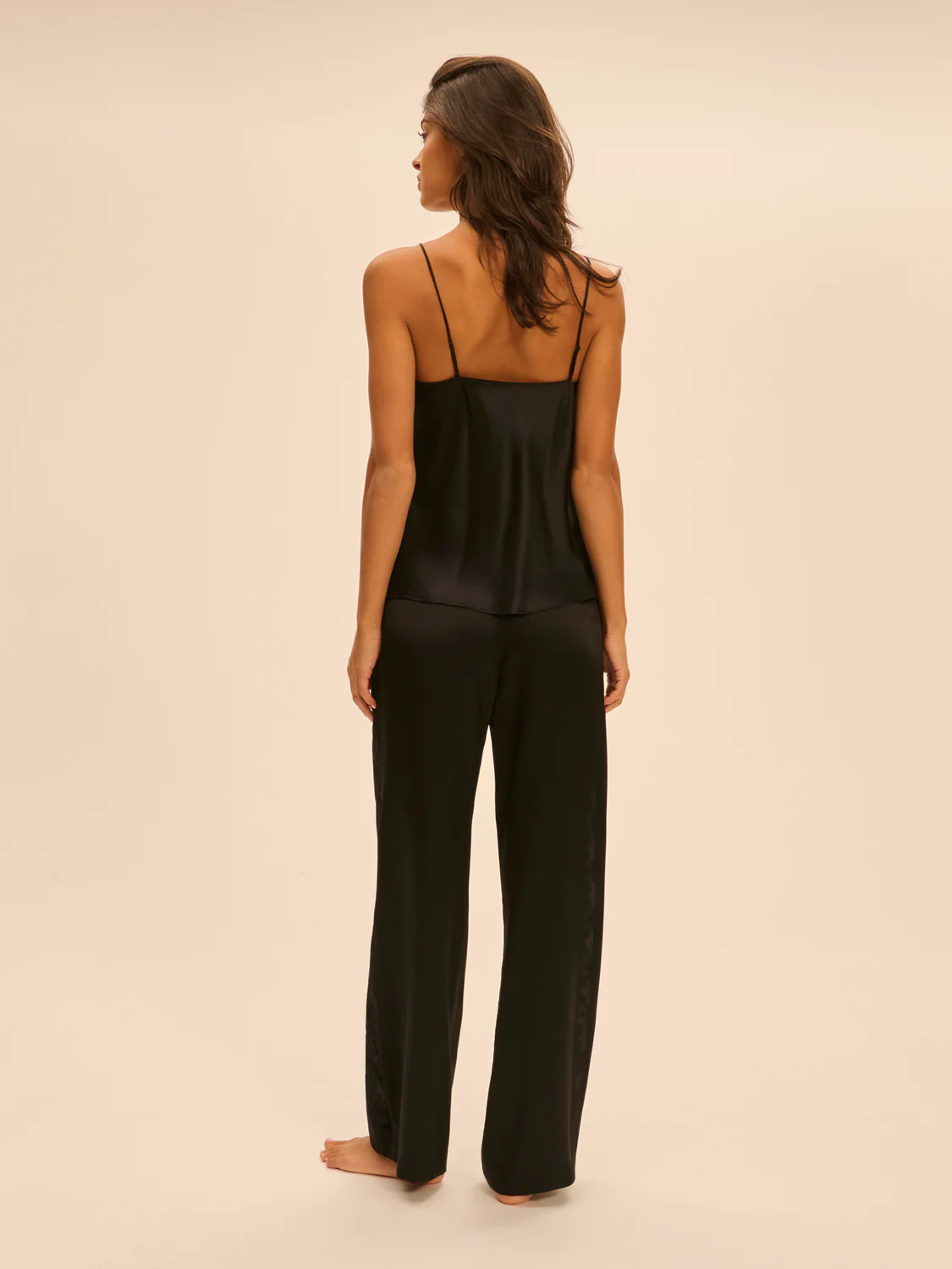 Trousers with embroidery - Black - Image 6