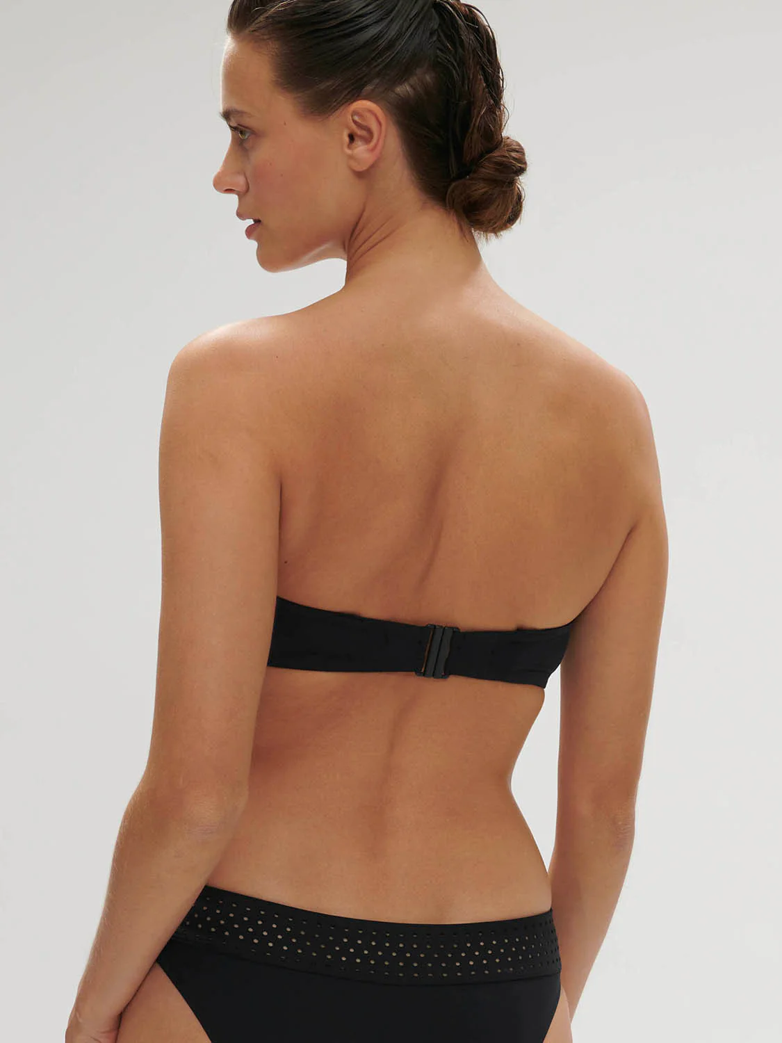 Underwired bandeau bikini top - Black - Image 3
