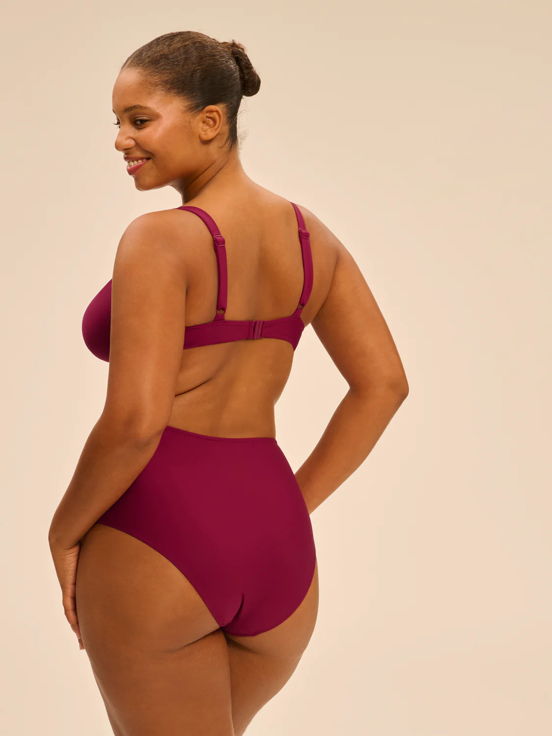 Underwired bikini top - Cranberry - Image 6