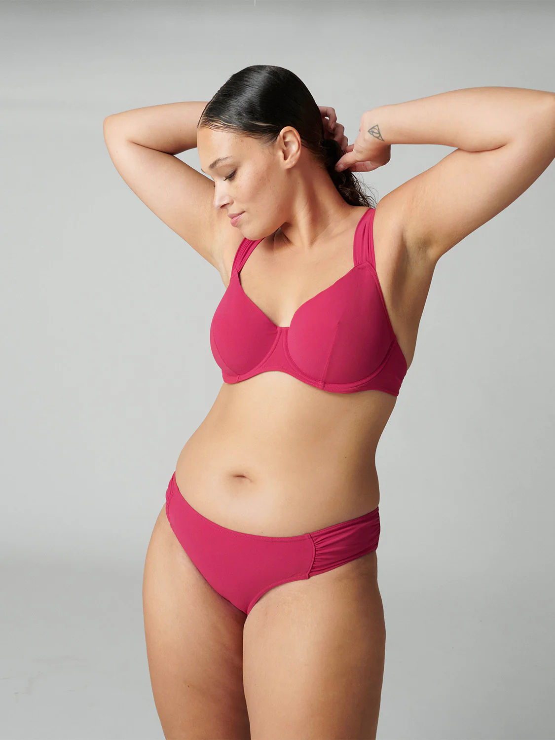 Underwired bikini top - Raspberry