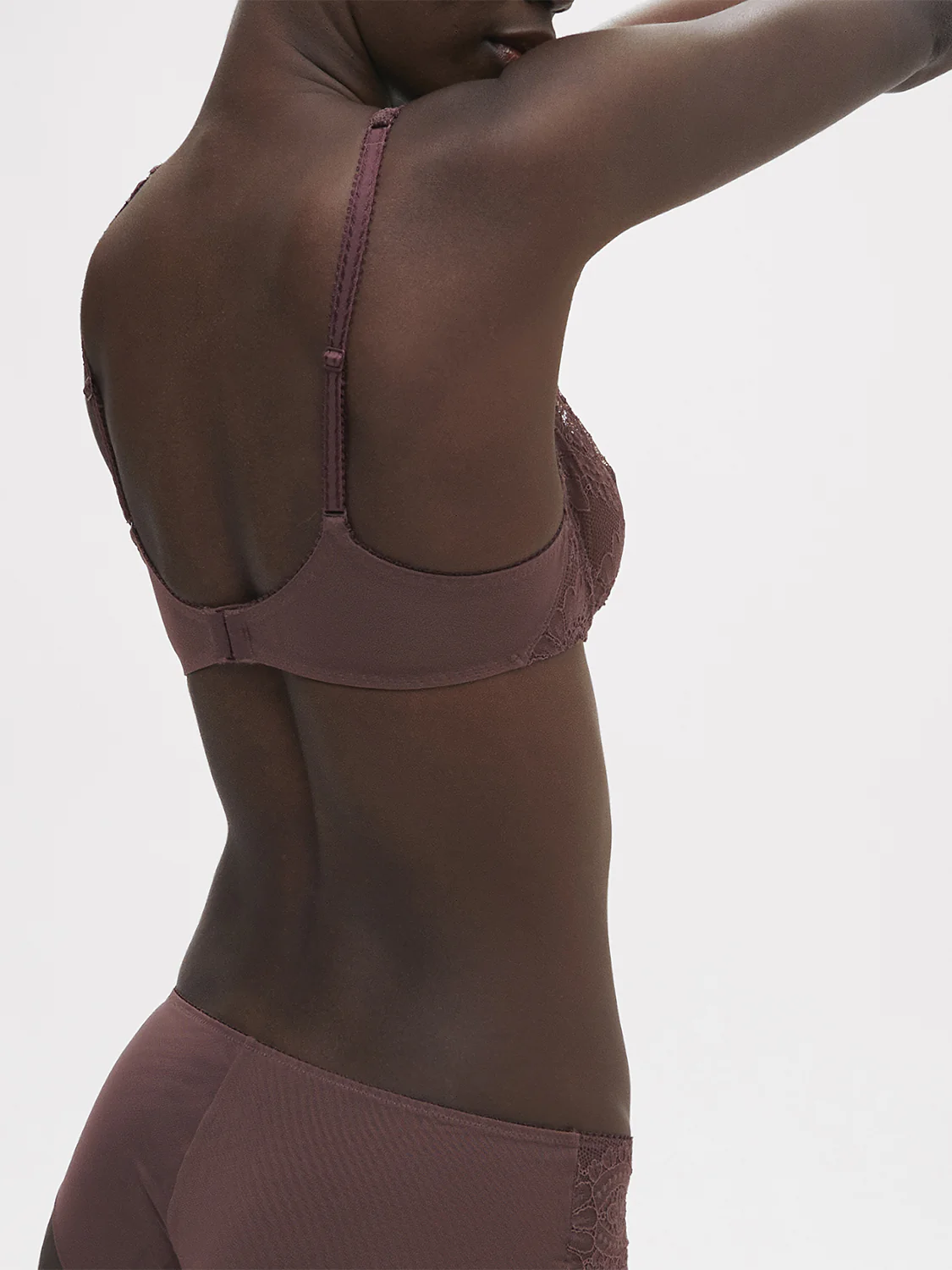 Underwired bra with curved neckline - Byzantine - Image 2