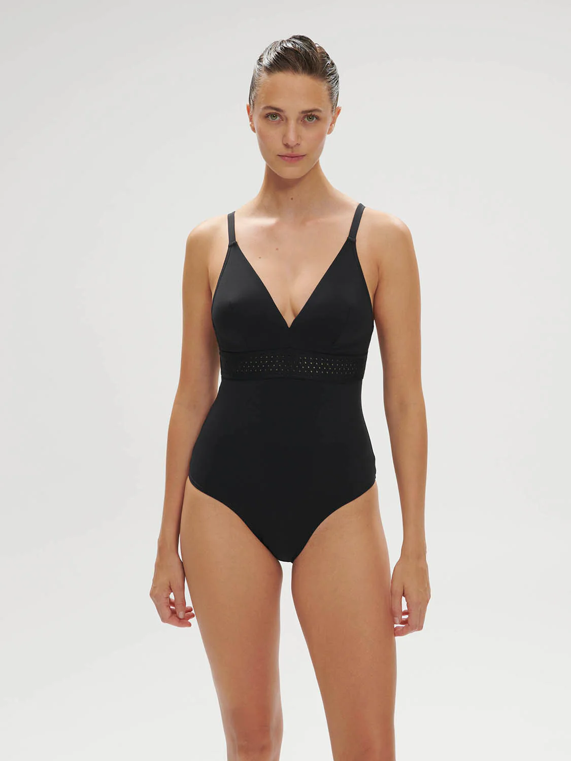 Underwired one-piece swimsuit - Black - Image 4