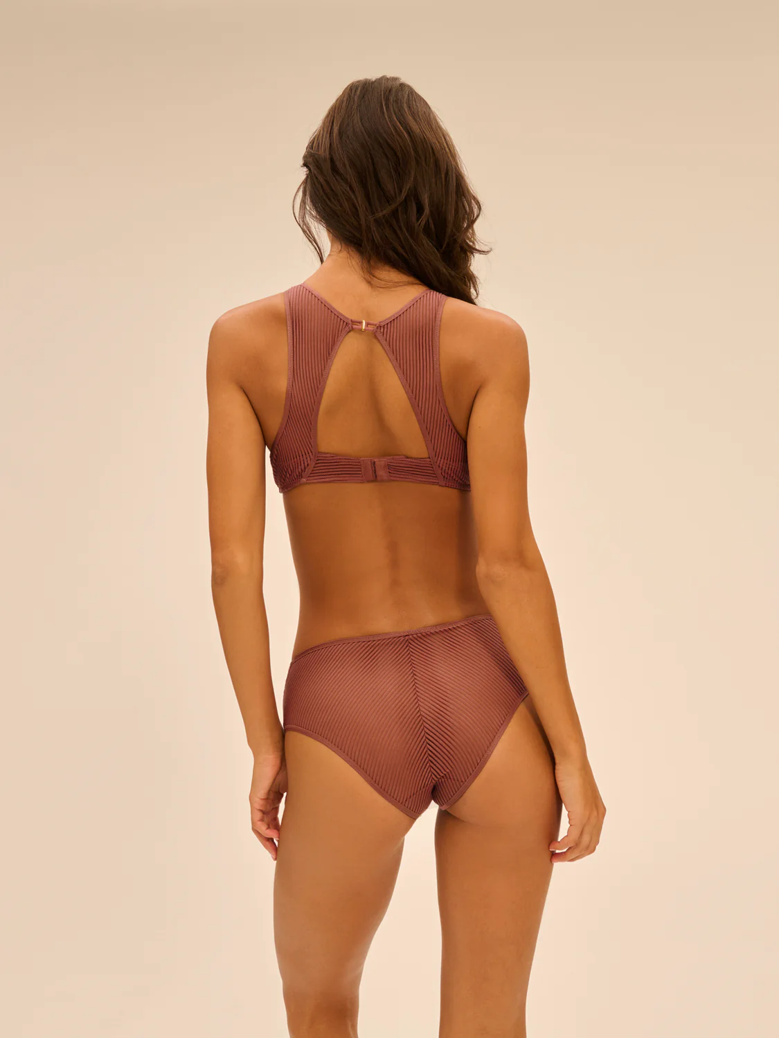 Underwired triangle bra - Mulberry - Image 6