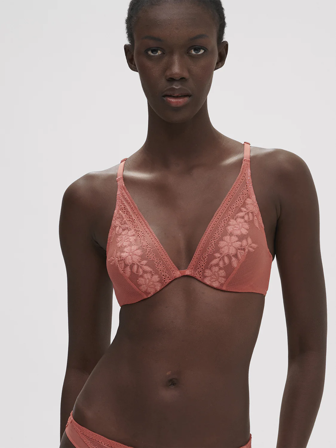 Underwired triangle bra - Texas Pink